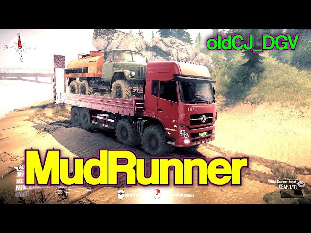 SpinTires-MudRunner-Recovering a truck