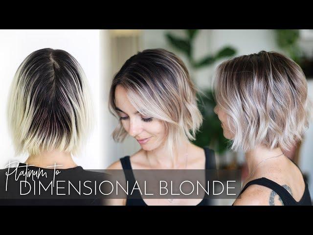 All Over Platinum to Dimensional Blonde Balayage in one Appointment | Easy Technique!