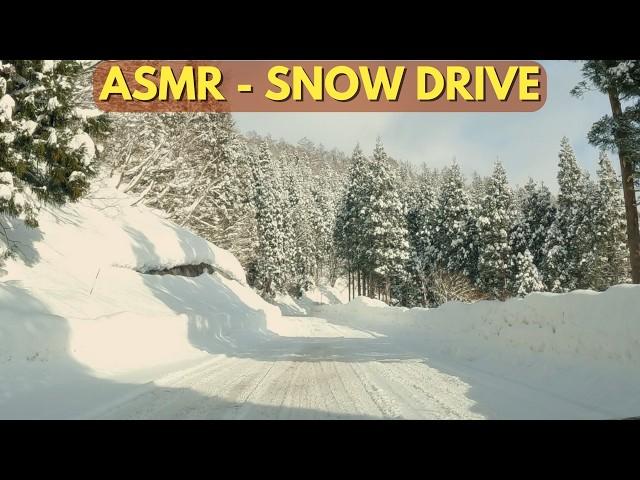 FOUL Weather Drive┃Japan's Snow Country Via Backroads Natural Audio ASMR