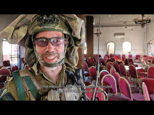 NOTHING IS SACRED: IDF soldiers locate huge stock of weapons inside a mosque in southern Lebanon