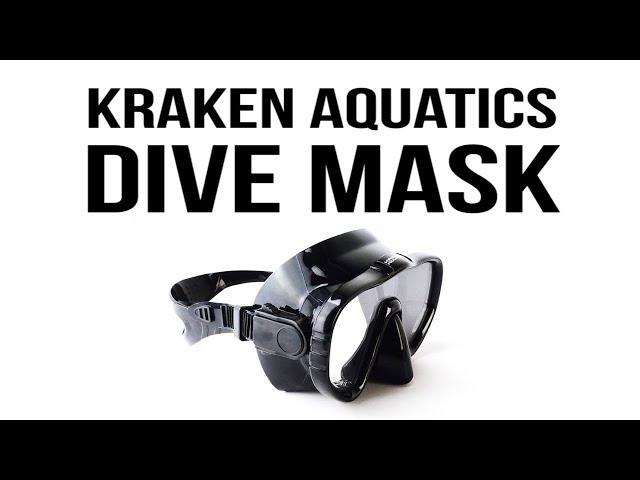 Kraken Aquatics Dive Mask with Silicone Skirt and Strap for Scuba Diving, Snorkeling and Freediving