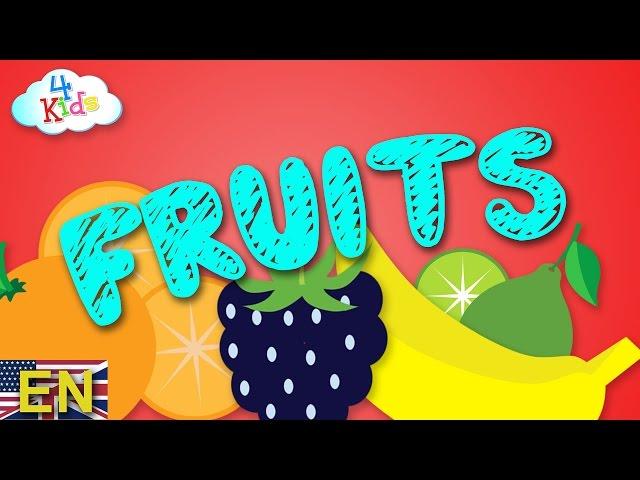 Learning Fruits for children and toddlers. 4Kids Food Learning video with fruits