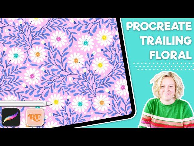 Seamless Daisy Pattern in Procreate  | Diamond Method (Trailing Floral Canvas 6)