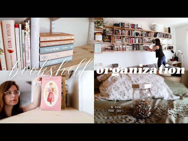 organize my BOOKSHELF with me! & let's create a TBR jar too!