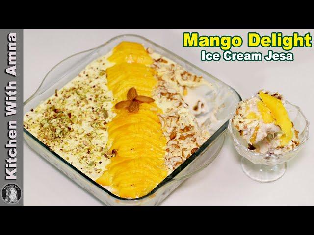 Mango Delight Ice Cream Jesa Quick Recipe by Kitchen With Amna