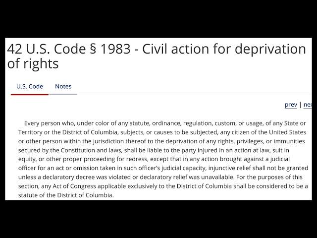 42 USC 1983 "Civil Action for Deprivation of Rights" - Easy Memorization