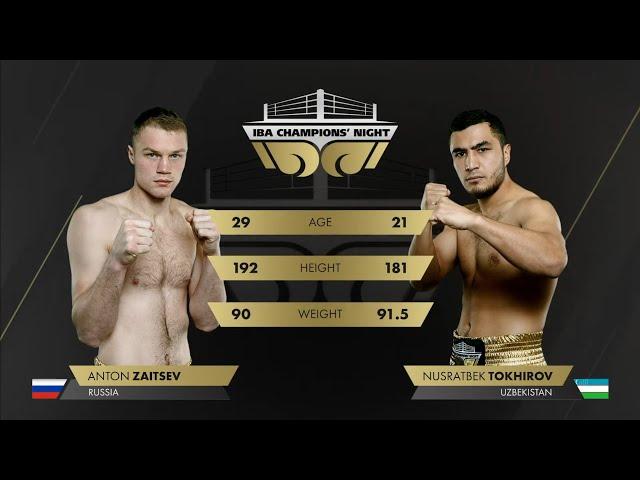 ZAITSEV Anton (RUS) vs TOKHIROV Nusratbek (UZB) | IBA Champions’ Night | November 4, 2024