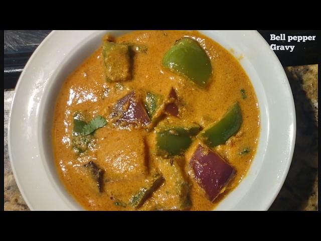 Side dish for chapathi in tamil/Capsicum Curry/Potato capsicum gravy Recipe in Tamil