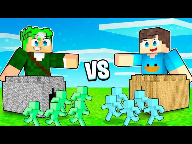 CASTELO DE BATALHA DE BONECOS DE MASSINHA NO MINECRAFT!! (Clay Soldiers)