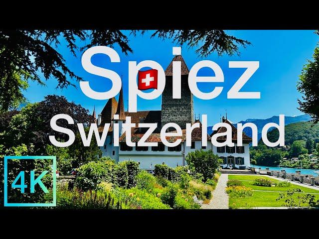 One of the most beautiful town in Spiez town Switzerland  (4K)