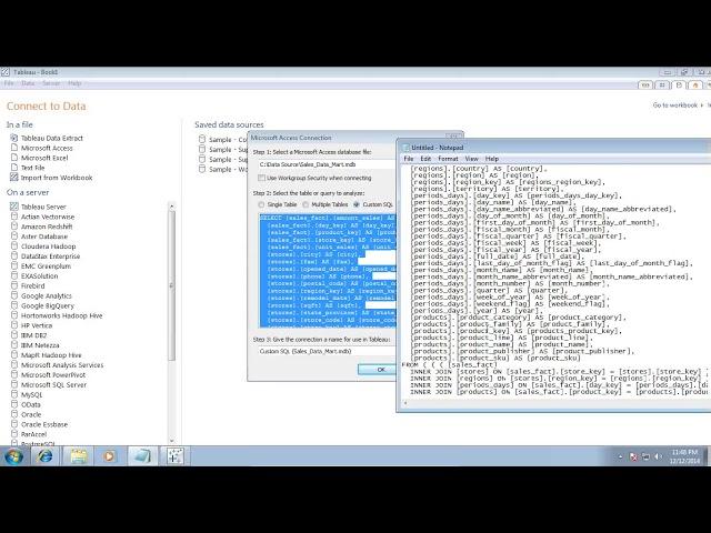 Tableau Custom SQL with Parameters