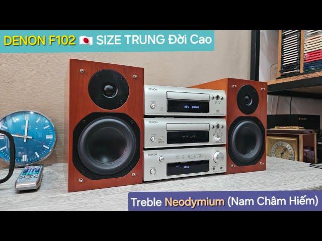 (Giá 7tr6) Loa Gỗ Sơn BóngDàn Trung Cao Cấp DENON F102 (Vũ 0908804711)