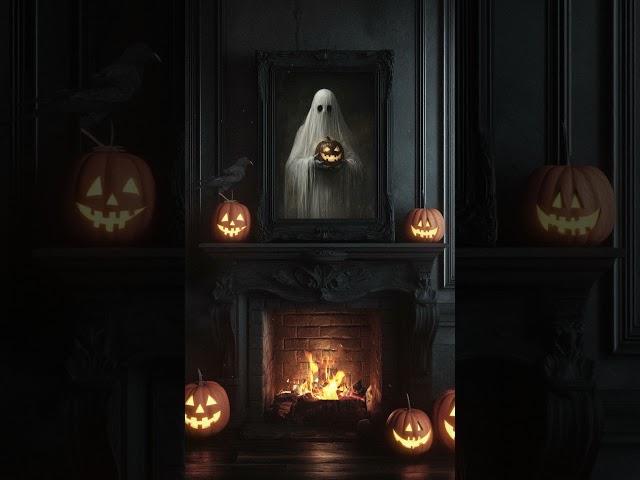 Portrait of a Ghost   #halloweenambience #vintageart #shorts