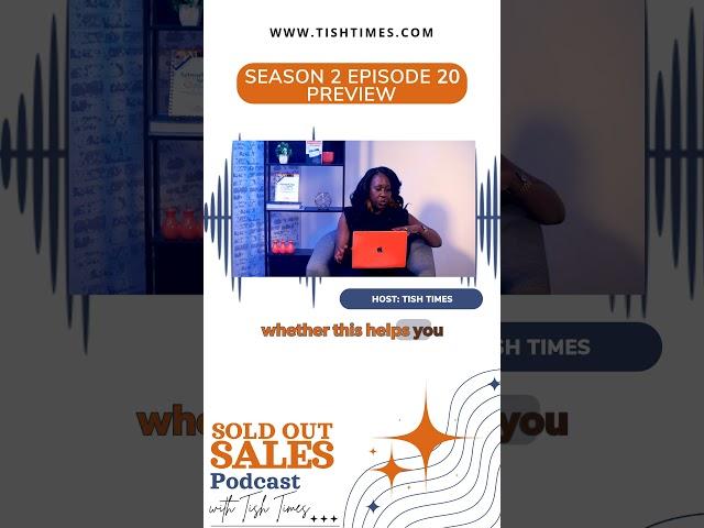 Preview of our episode coming out this week! Tish Times Sales Agency
