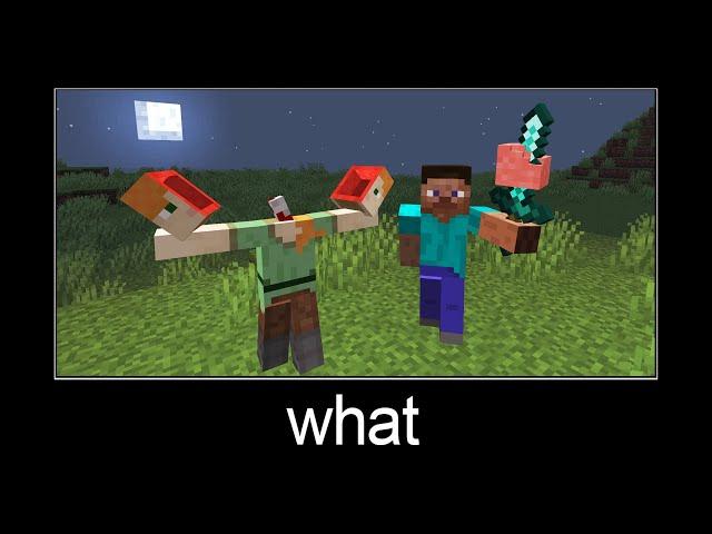 Minecraft wait what meme part 325 (Scary Alex and Steve)