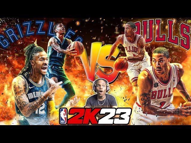 DUNKS ON NBA 2K23 NEXT GEN ARE RIDICULOUS!! JA MORANT VS DERRICK ROSE