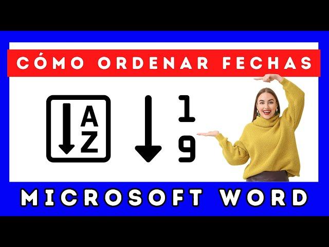 How to ORDER DATES in WORD  @DomingoenlaRed