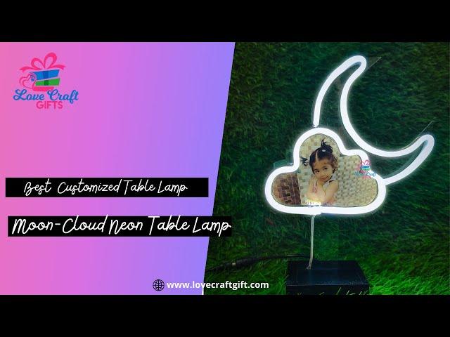 Moon-Cloud Neon Table Lamp | Love Craft Gifts