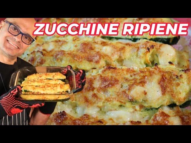 ZUCCHINE RIPIENE VEGETARIANE  ricetta emozionale Zucchine ripiene al forno