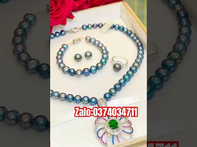 Bộ Chuỗi Trang Sức Ngọc Trai Chế Tác Bạc 