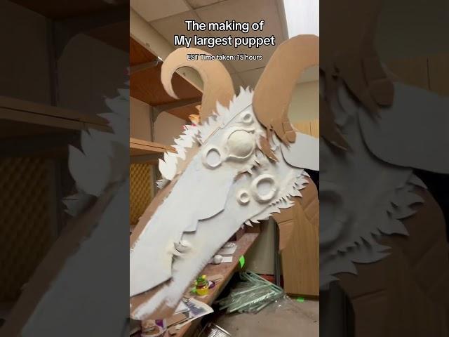 3 x 2 feet || #paperdragon #art #dragon #dragonpuppet #fyp #makingof
