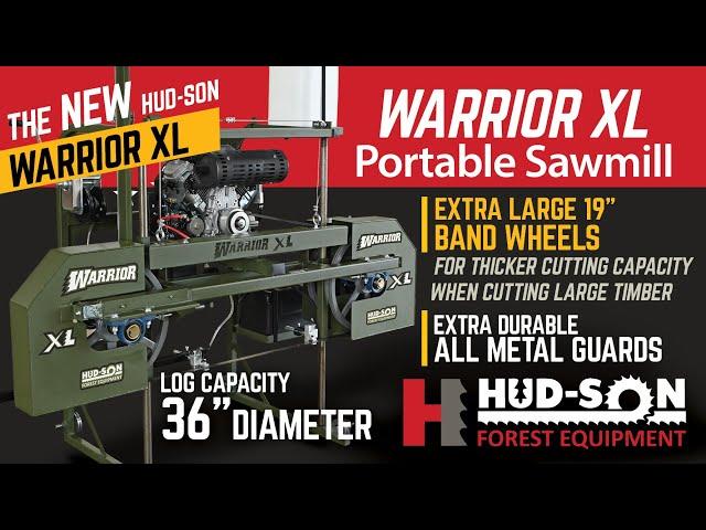 Warrior XL Portable Sawmill, Affordable 36" Log Capacity, Built in USA