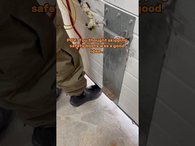 You thought skipping safety boots was a good idea #WorkBoots #BlueCollarStrong #OSHACompliant #csa