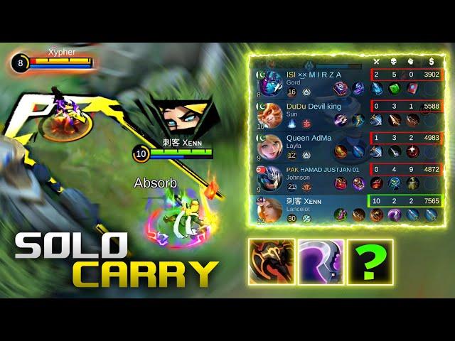 NEVER GIVE UP! LANCELOT EPIC COMEBACK | LANCELOT BEST BUILD TO SOLO CARRY - MLBB