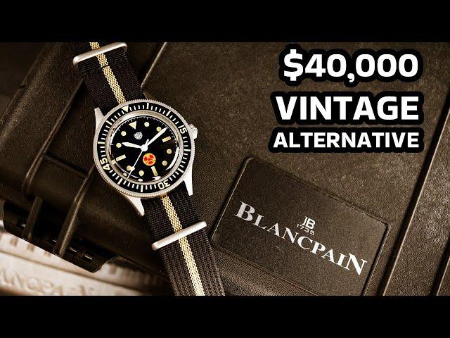 The $120 WatchDives Beauty: Vintage Fifty Fathoms "No Rads" Homage Watch | Unboxing & Review