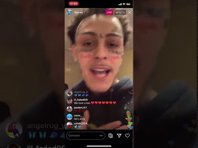 LIL SKIES GOES OFF ON FANPAGES LEAKING —Instagram Live video from today