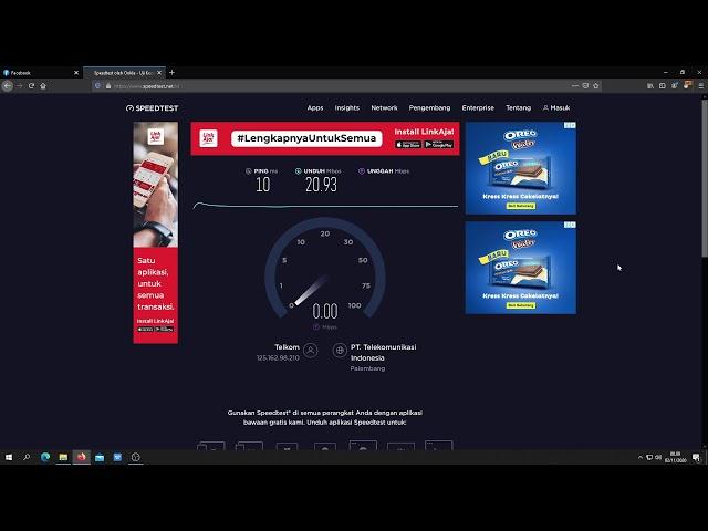 Speedtest Jaringan Indihome 20 Mbps