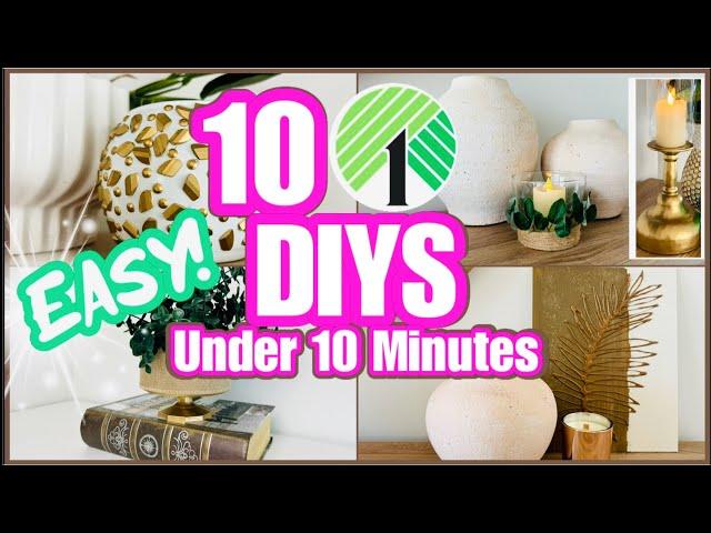 10 EASY DOLLAR TREE DIY HOME & ROOM DECOR CRAFT IDEAS TO MAKE IN UNDER 10 MINUTES!