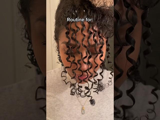 Curly Hair Routine: Definition, Length, & Volume  #shorts