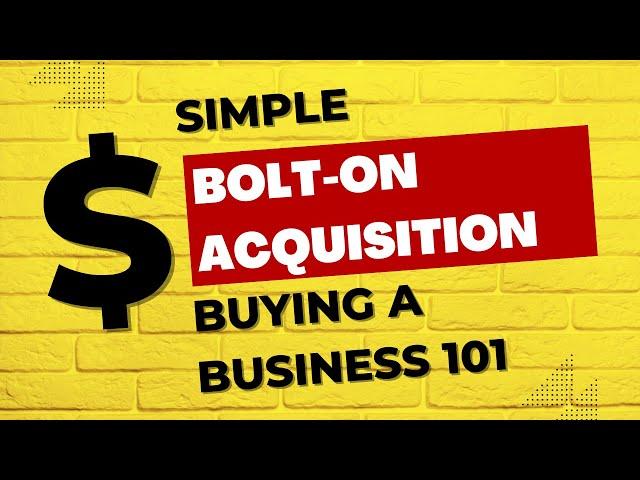 Simple platform + bolt-on acquisition to integration deal - real life example!