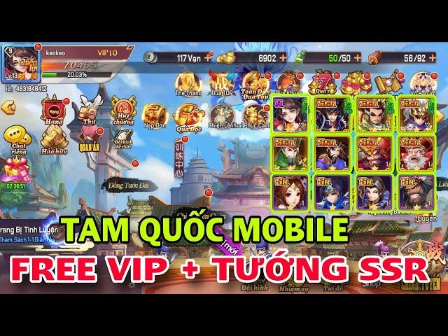 Game Lậu Tam Quốc Mobile Full Việt Hóa - Free Vip 9 + Knb + Tướng SSR VIP Pro
