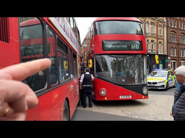 2 London Buses Cause Traffic in Central London and Police Solve Minor Issue