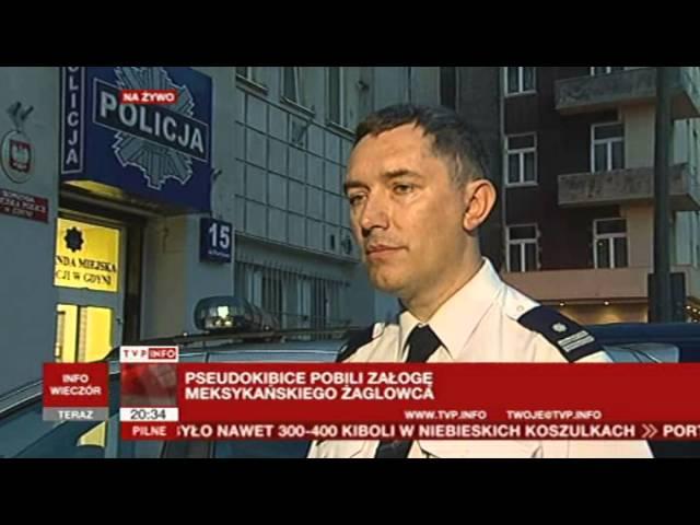 Marynarze z Meksyku pobici na plaży w Gdyni (TVP Info, 18.08.2013)