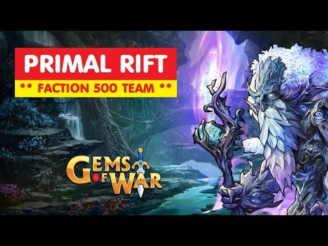 Gems of War PRIMAL RIFT Faction 500 Delve Guide and Best Team! Easy pure strategy!