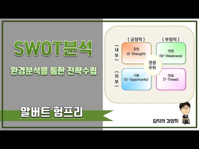 환경분석을 통해 전략을 수립한다 - SWOT분석 (SWOT Analysis)