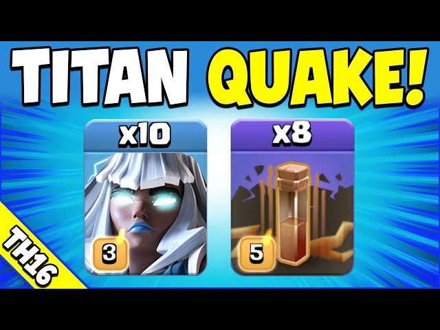 10 x Electro Titans + 8 x EQ = STILL STRONG! TH16 Attack Strategy (Clash of Clans)