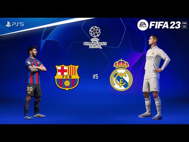 FIFA 23 - Barcelona vs Real madrid ft. Messi, Ronaldo, | UCL Final Match | PS5™ Gameplay [4K60]