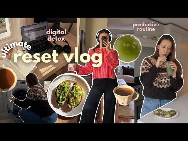 reset vlog ️ getting back on track, a productive day, digital detox, healthy habits