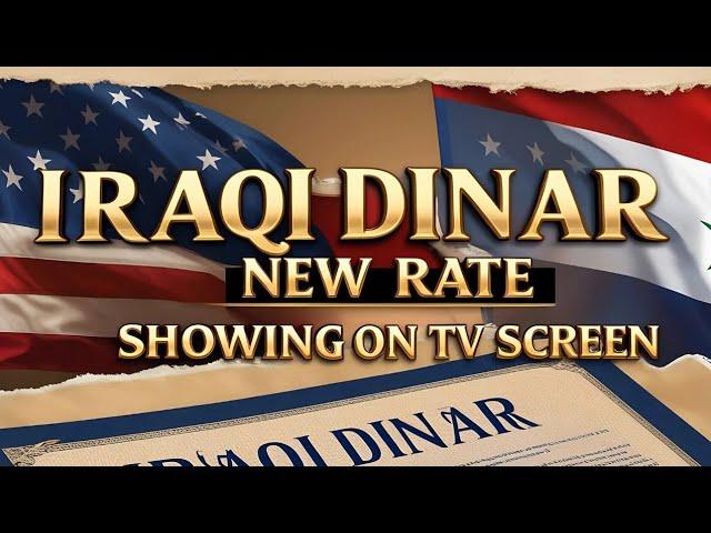 Iraqi Dinar New Rate Showing On TV ScreenIraqi Dinar News Today