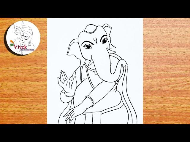 Ganpati Bappa Beautiful Drawing | Easy Drawing | How to Draw Ganpati Bappa