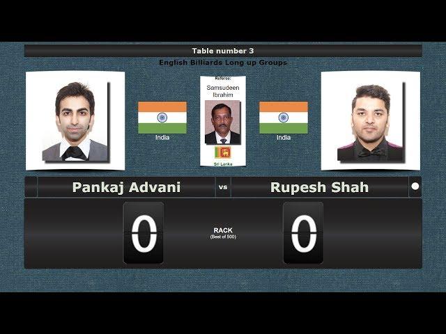 Billiards Long up Groups : Pankaj Advani vs Rupesh Shah
