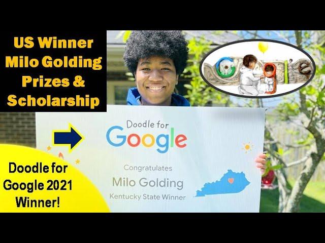 Doodle for Google 2021 Winner Prizes & Scholarship | Doodle for Google 2021 - US Winner Milo Golding