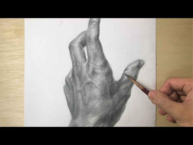 #110【生配信】東京芸大生が描く手　デッサン　 pencil  drawing