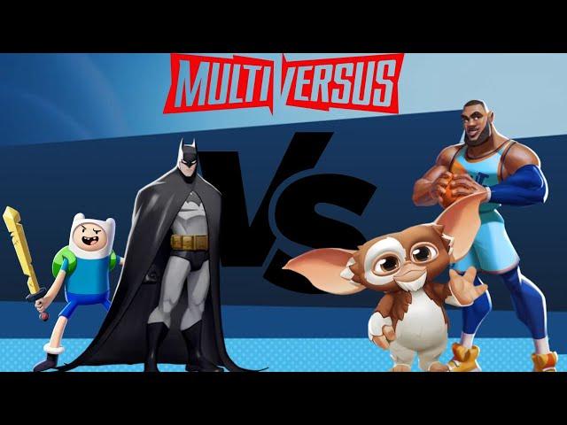 Finn & Batman VS Gizmo & Lebron James - Multiversus Gameplay