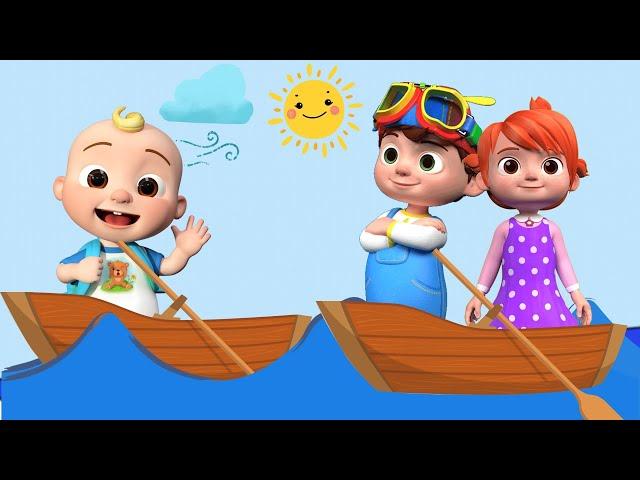 Row Row Row Your Boat FUN Song | CoComelon Nursery Rhymes & Kids Songs