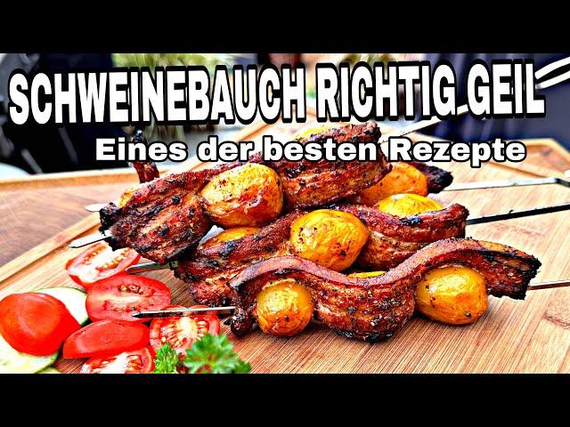 Schweinebauch Spieße mega geniales Rezept .. | The BBQ BEAR